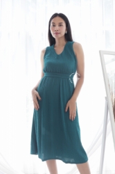 MAMA HAMIL BUTIK Kimmy Midi Dress Baju Modis Wanita Murah Polos Simple Outfit Pesta   NADR 10 15  large